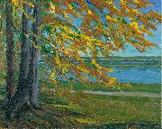 Wilhelm Trubner Lake Starnberg France oil painting artist